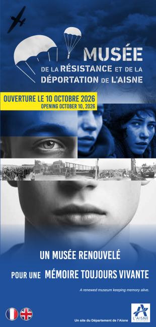 Couverture de la plaquette tarifaire 2026 du Musée de la Résistance et de la Déportation de l'Aisne.